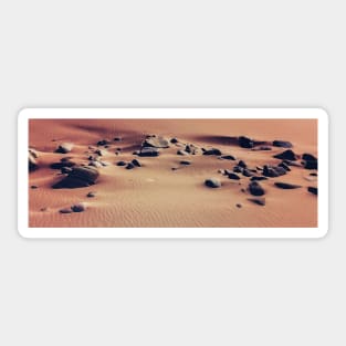 Sandy Beach and Rocks Sticker